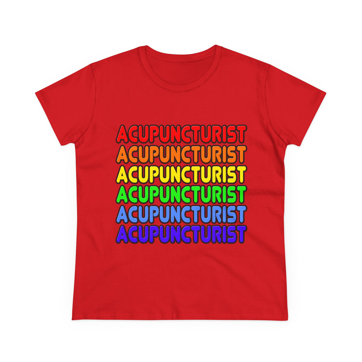 Rainbow Acupuncturist - Women's Midweight Cotton Tee