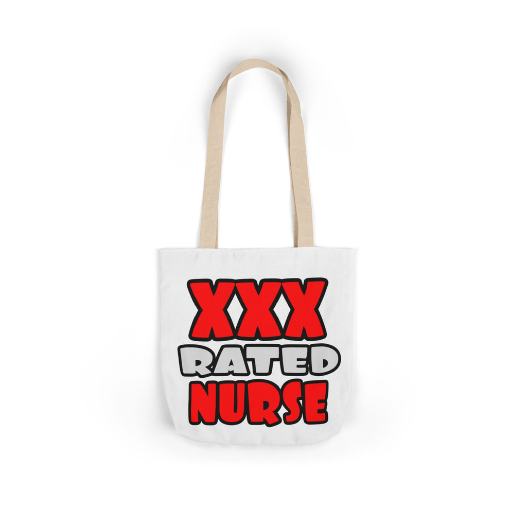 XXX Rated Nurse - Canvas Tote Bag, 5-Color Straps