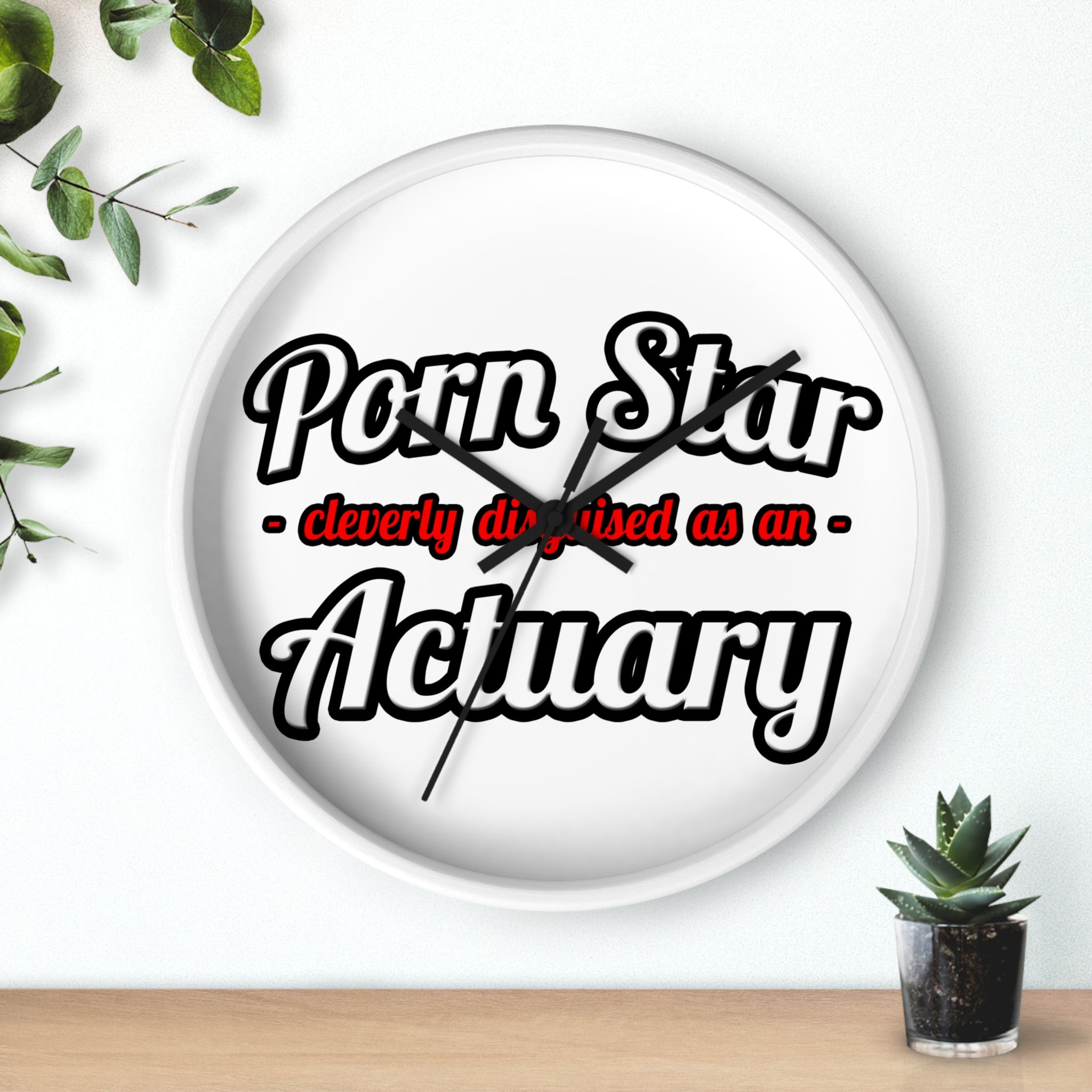 Porn Star ... Actuary - Wall Clock