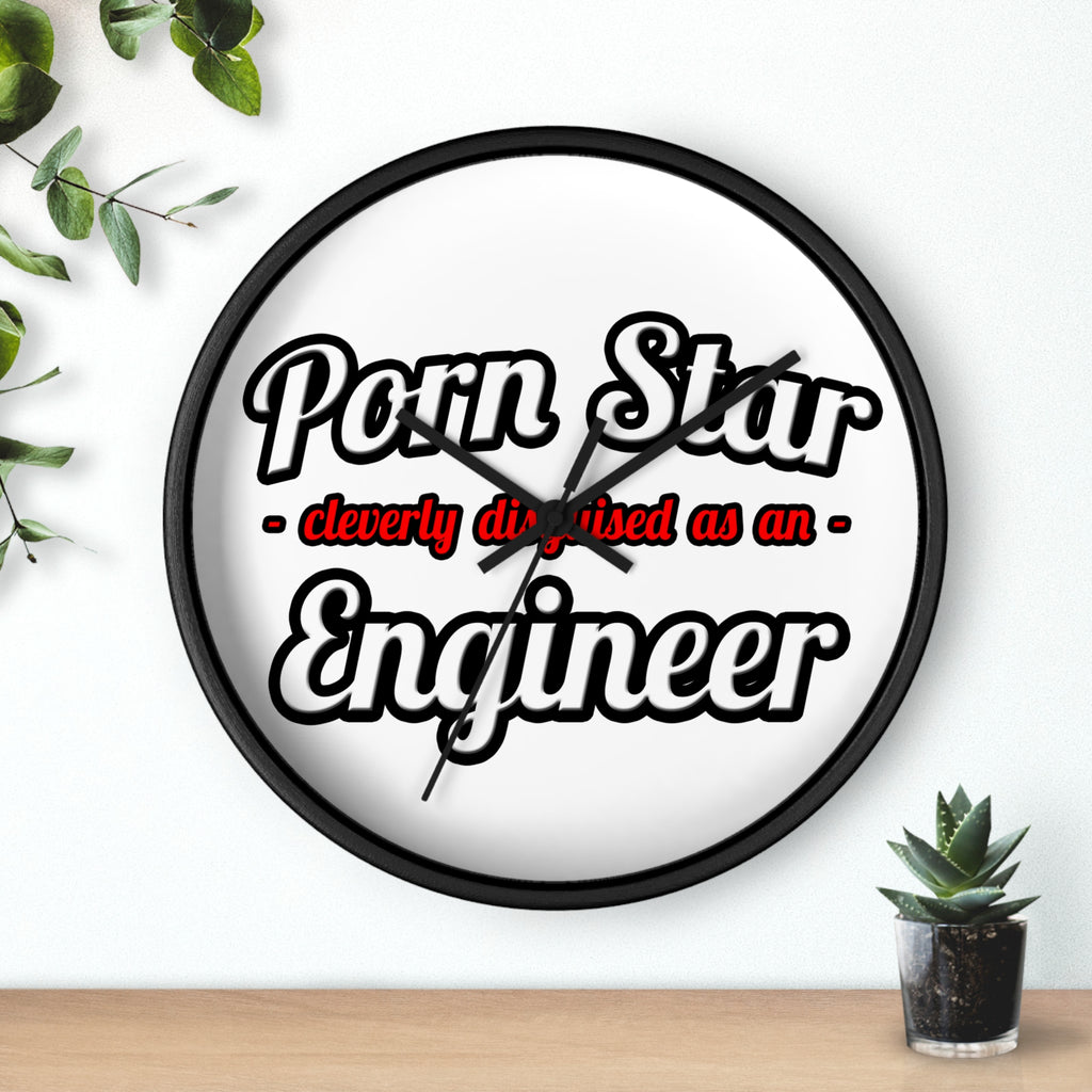 Porn Star...Engineer - Wall Clock