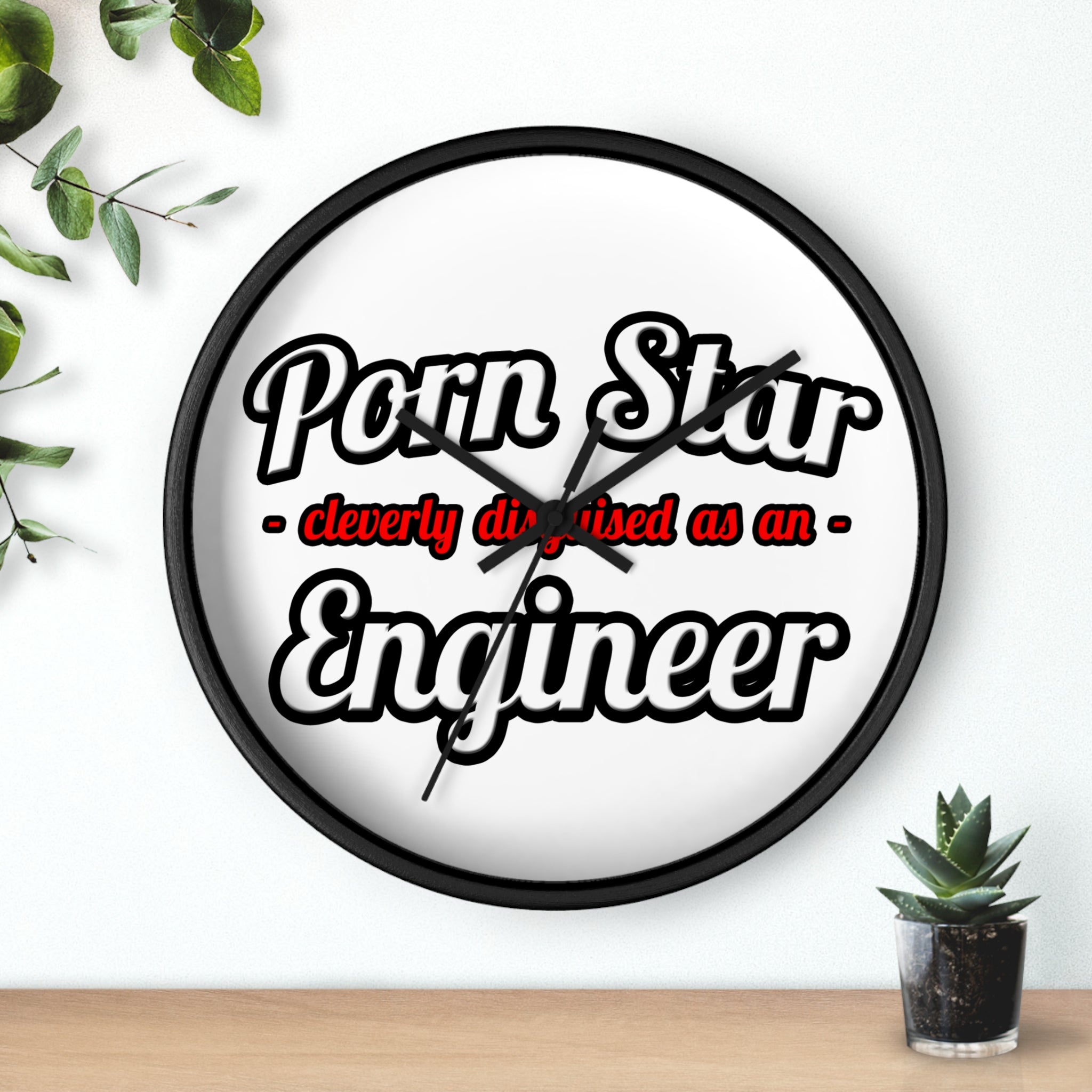 Porn Star...Engineer - Wall Clock