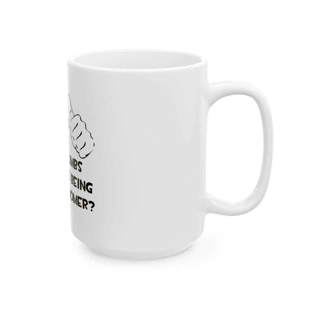 Two Thumbs and Loves Being an Astronomer - Ceramic Mug, (11oz, 15oz)