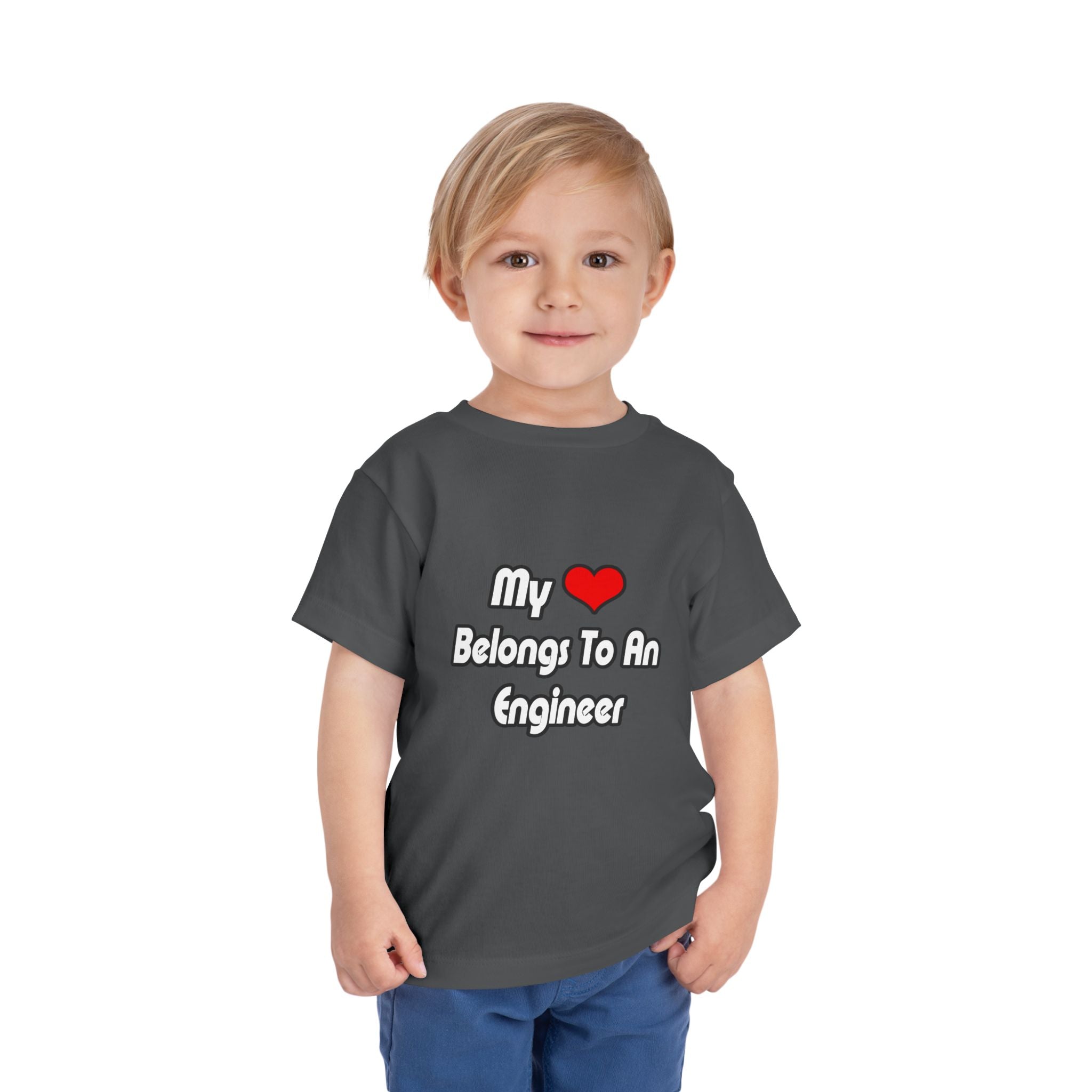 My Heart Belongs To An Engineer - Toddler Short Sleeve Tee