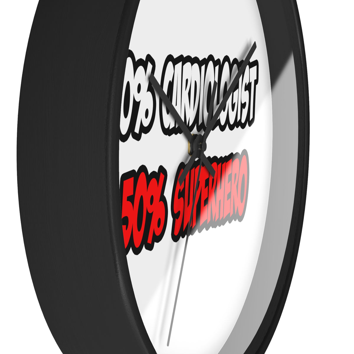 Half Cardiologist...Half Superhero - Wall Clock