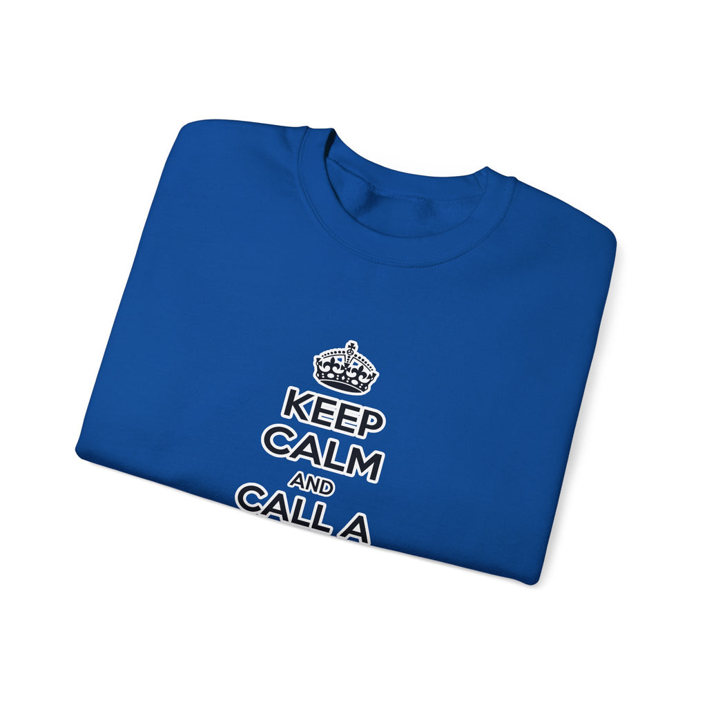 Keep Calm and Call a Travel Nurse - Unisex Heavy Blend™ Crewneck Sweatshirt