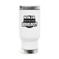 Ninja Audiologist - Stainless Steel Travel Mug with Handle, 14oz