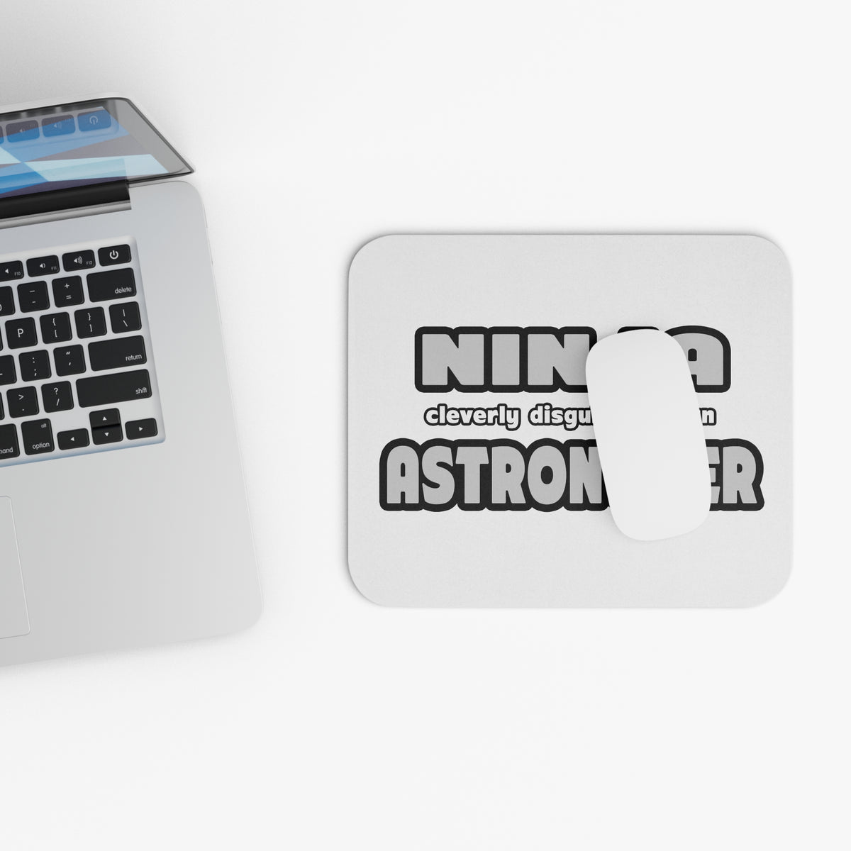 Ninja Cleverly Disguised As An Astronomer - Mouse Pad (Rectangle)