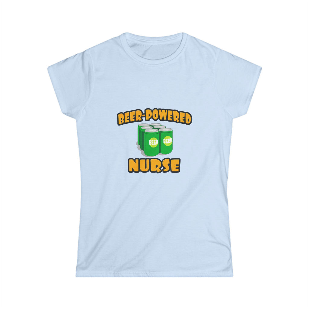 Beer Powered Nurse - Women's Softstyle Tee
