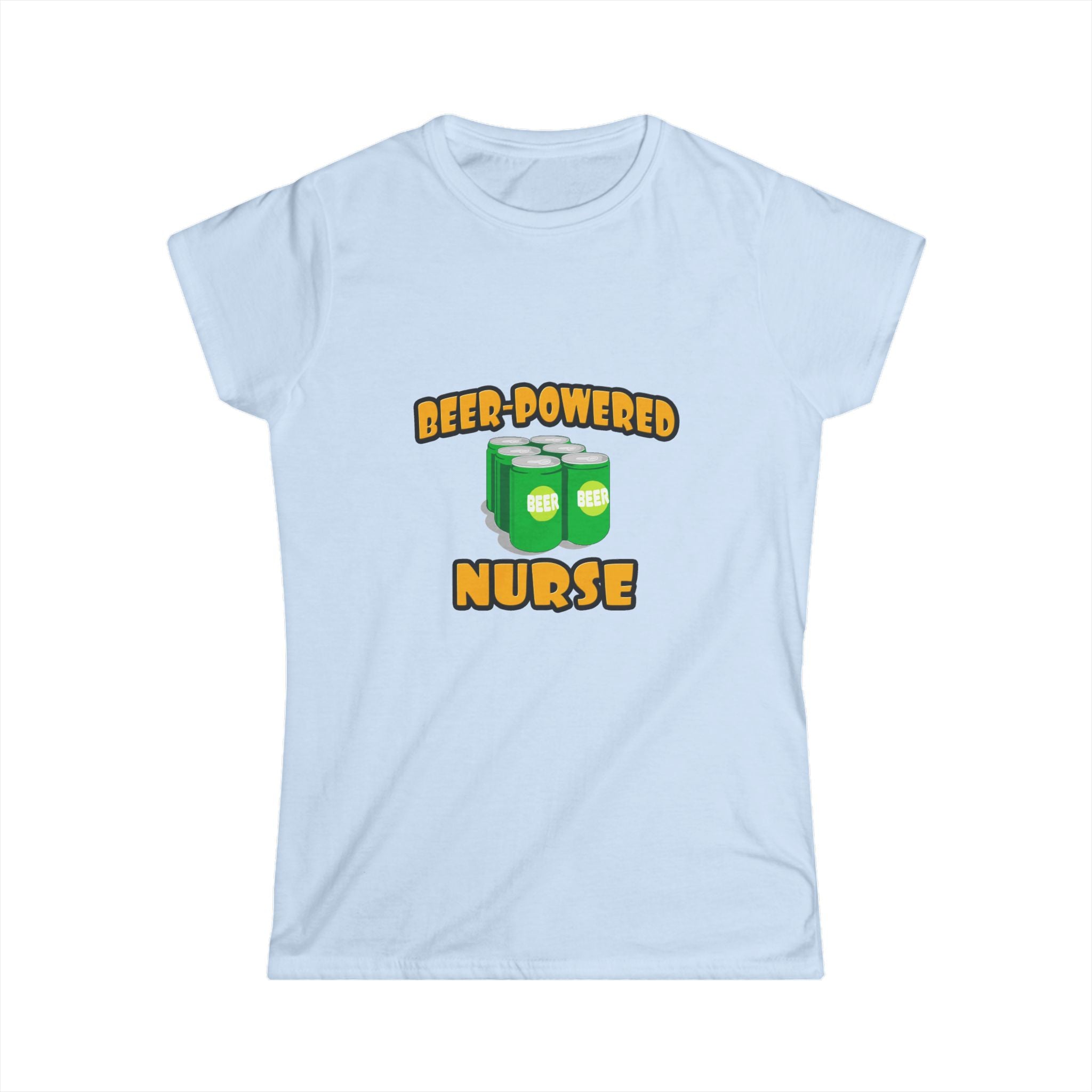 Beer Powered Nurse - Women's Softstyle Tee