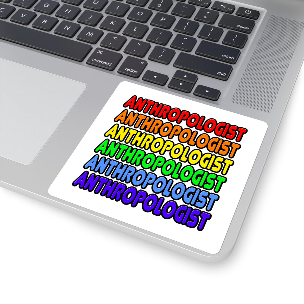 Rainbow Anthropologist - Square Stickers