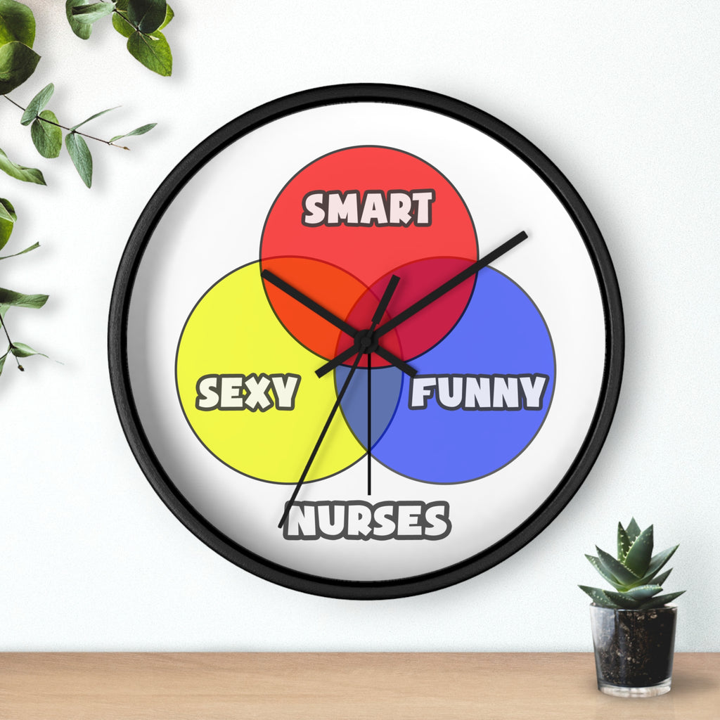 Venn Diagram .. Nurses - Wall Clock