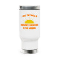 Smell of Aerospace Engineering in the Morning - Stainless Steel Travel Mug with Handle, 14oz
