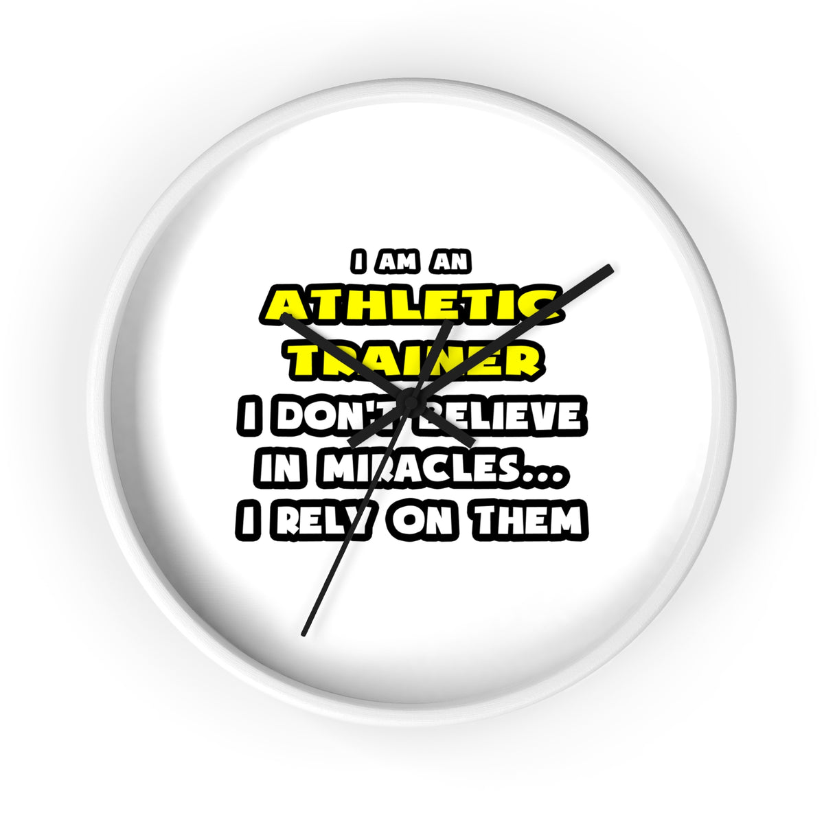 Miracles and Athletic Trainers ... Funny - Wall Clock