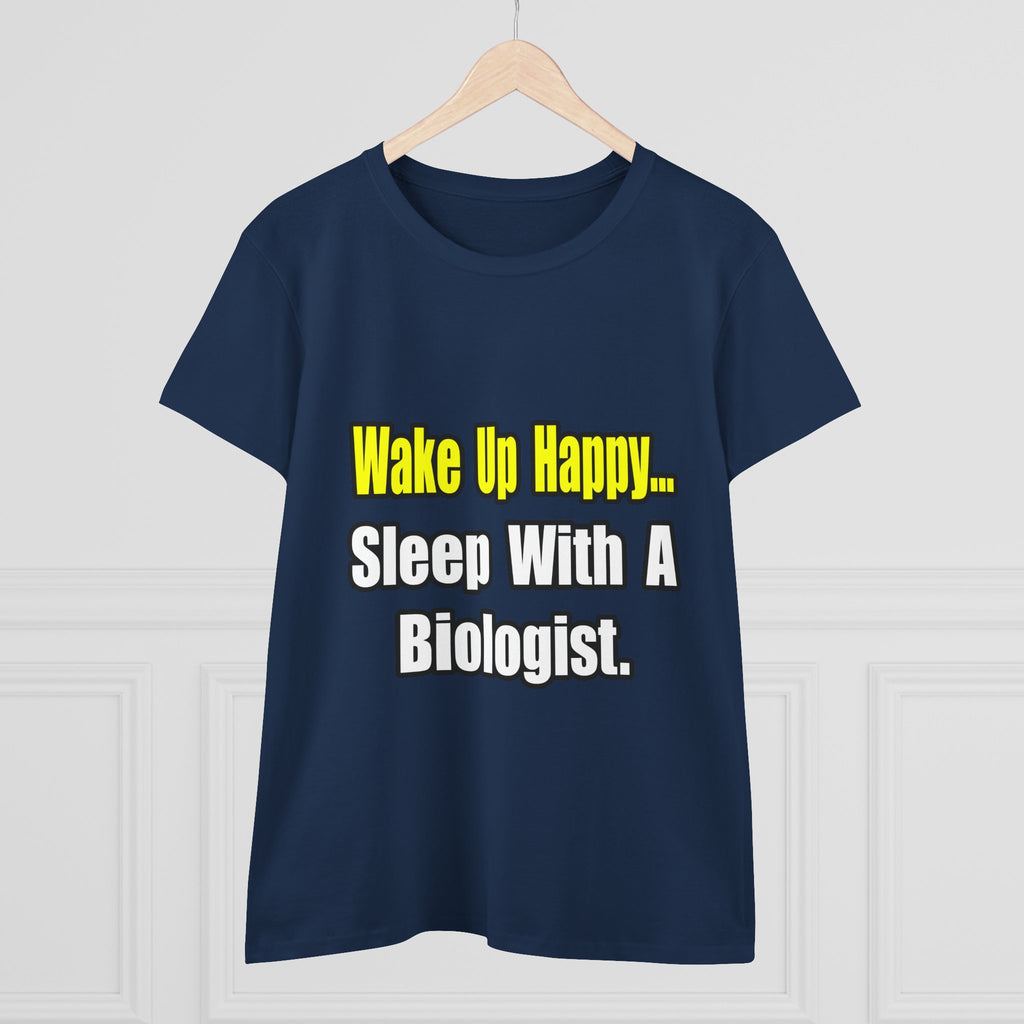 Sleep With Biologist - Women's Midweight Cotton Tee