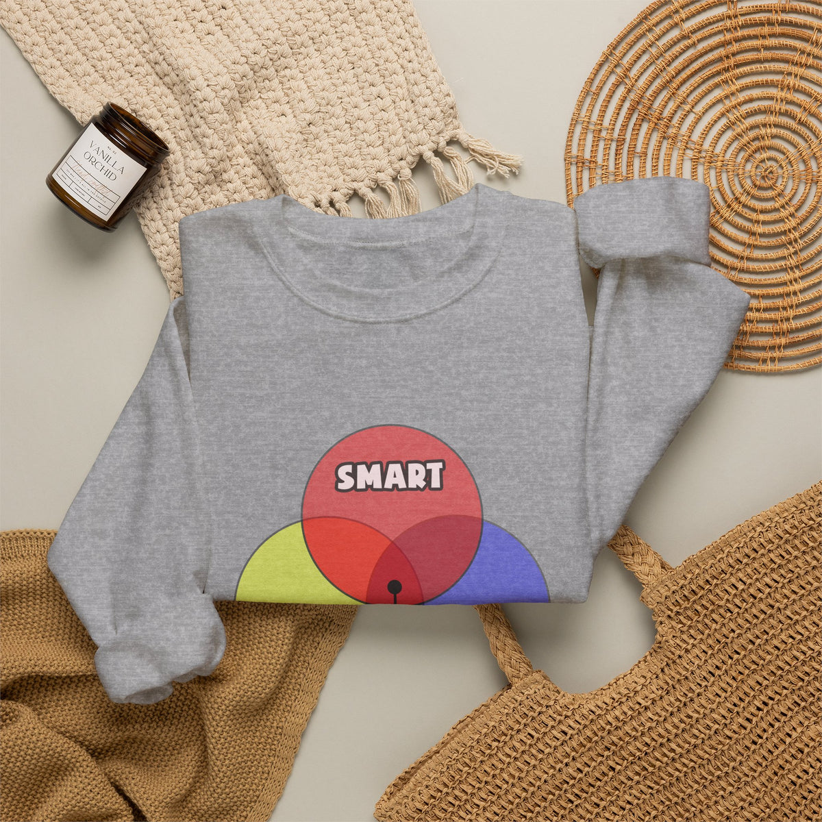 Venn Diagram .. Cardiologists - Unisex Heavy Blend™ Crewneck Sweatshirt
