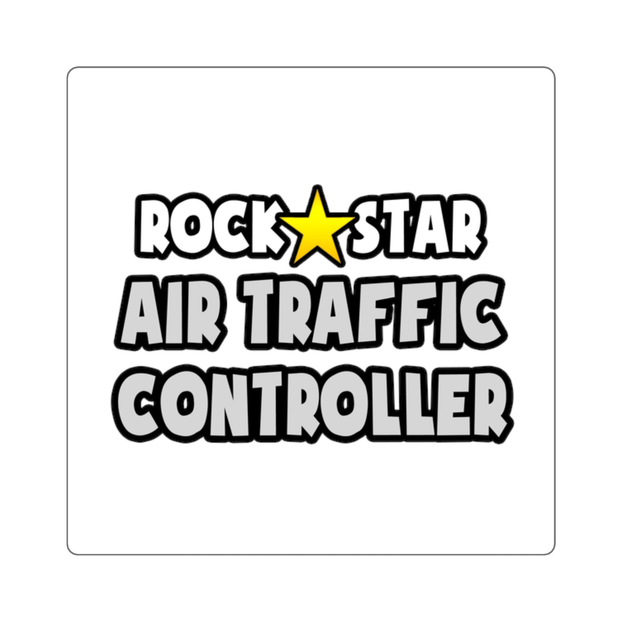 Rock Star Air Traffic Controller - Square Stickers