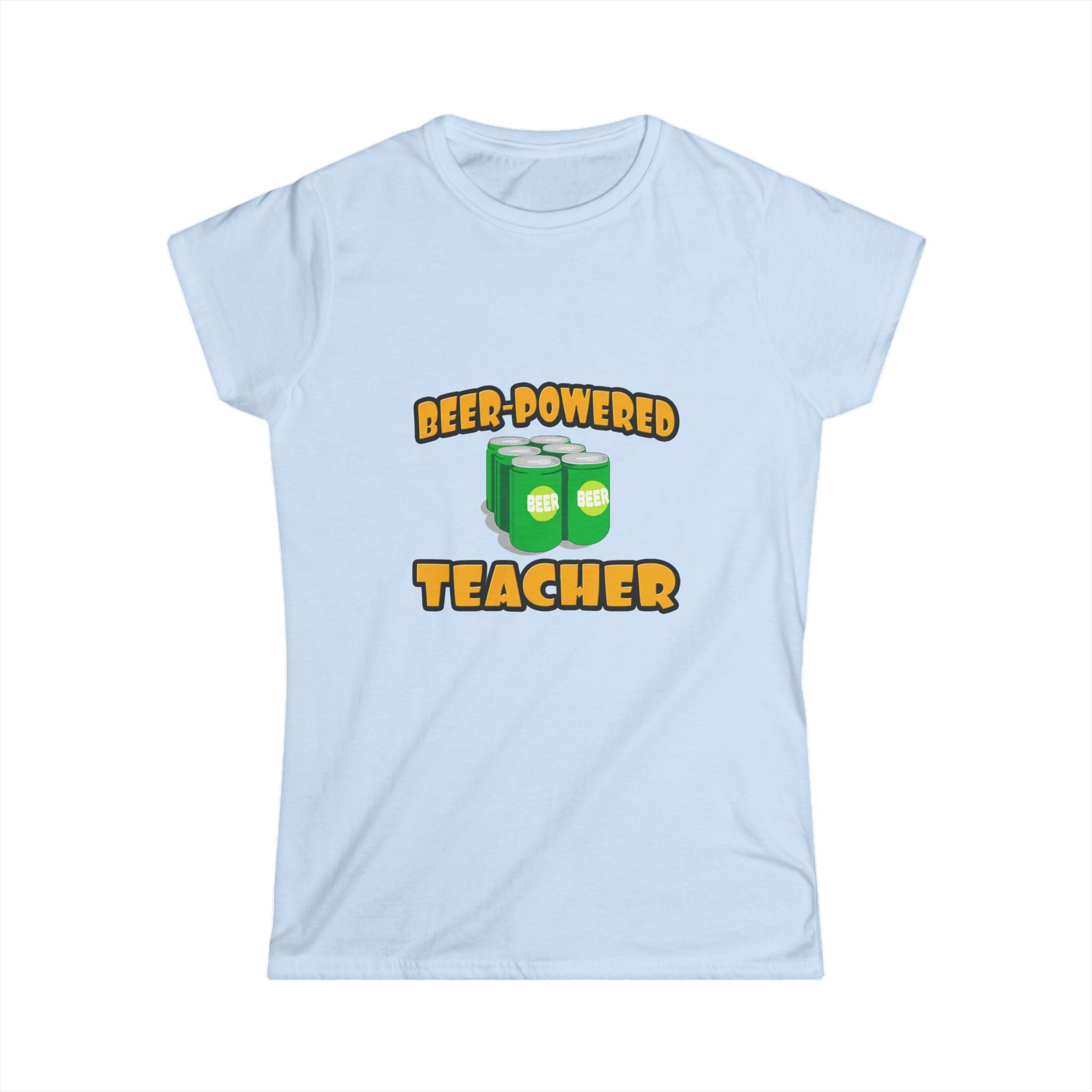 Beer Powered Teacher - Women's Softstyle Tee