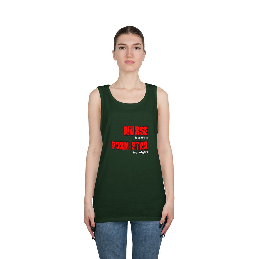 Nurse By Day...Porn Star By Night - Unisex Heavy Cotton Tank Top