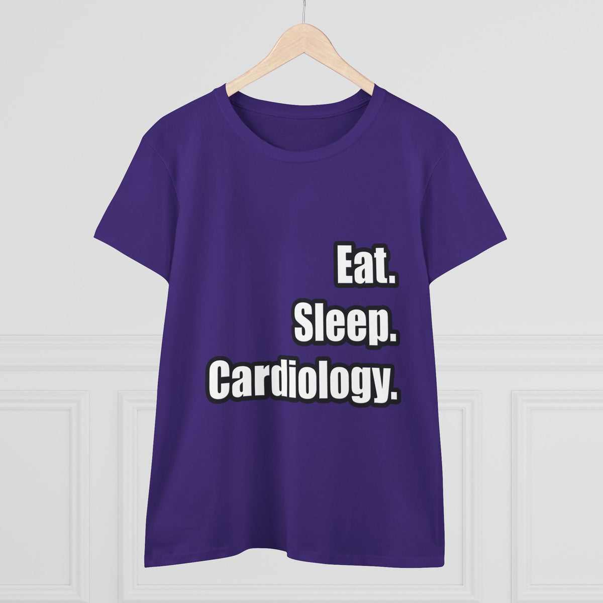 Eat. Sleep. Cardiology - Women's Midweight Cotton Tee