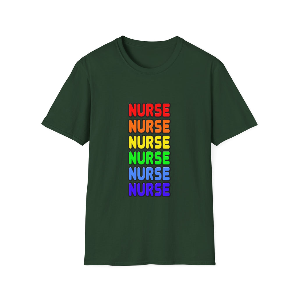 Rainbow Nurse - Unisex Softstyle T-Shirt