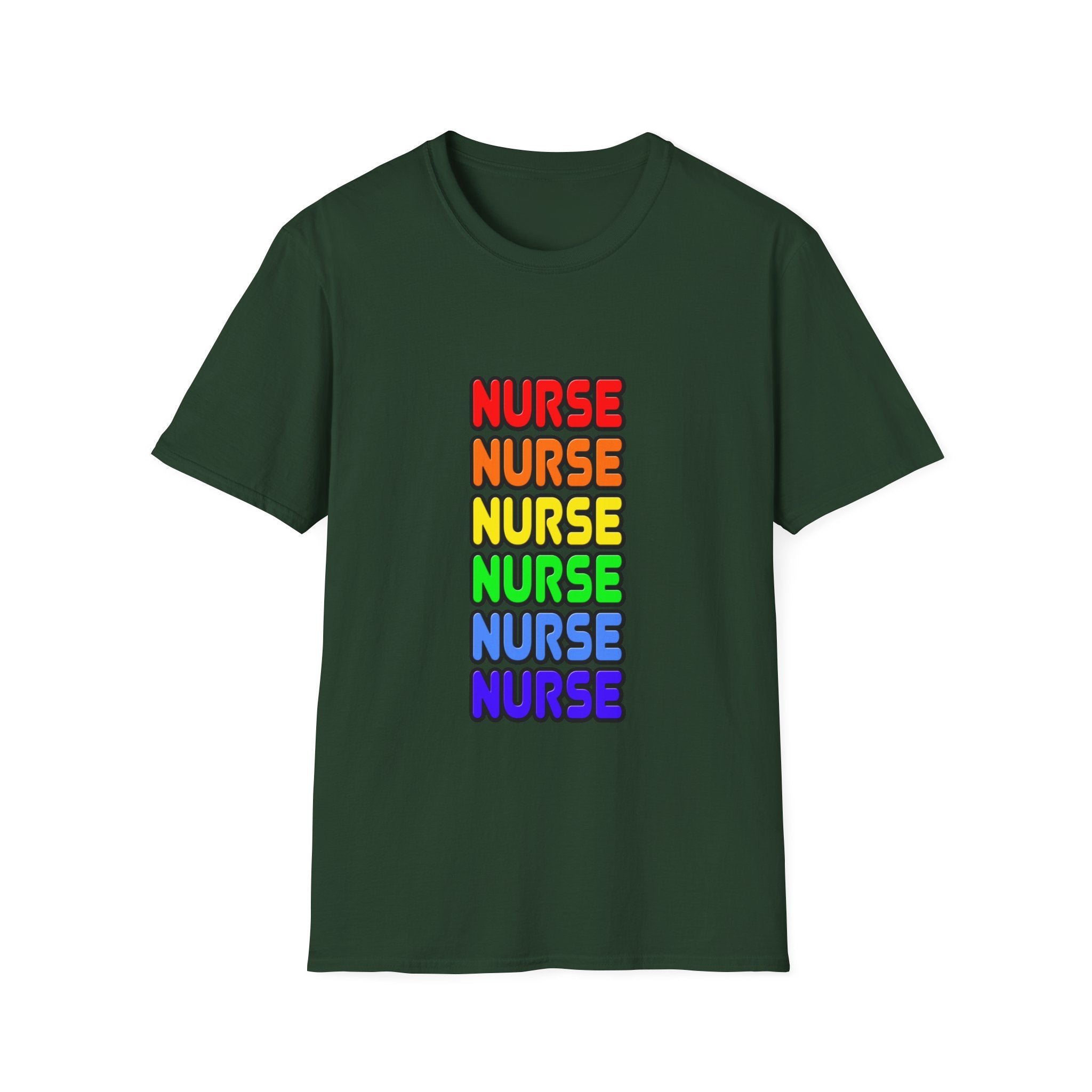 Rainbow Nurse - Unisex Softstyle T-Shirt