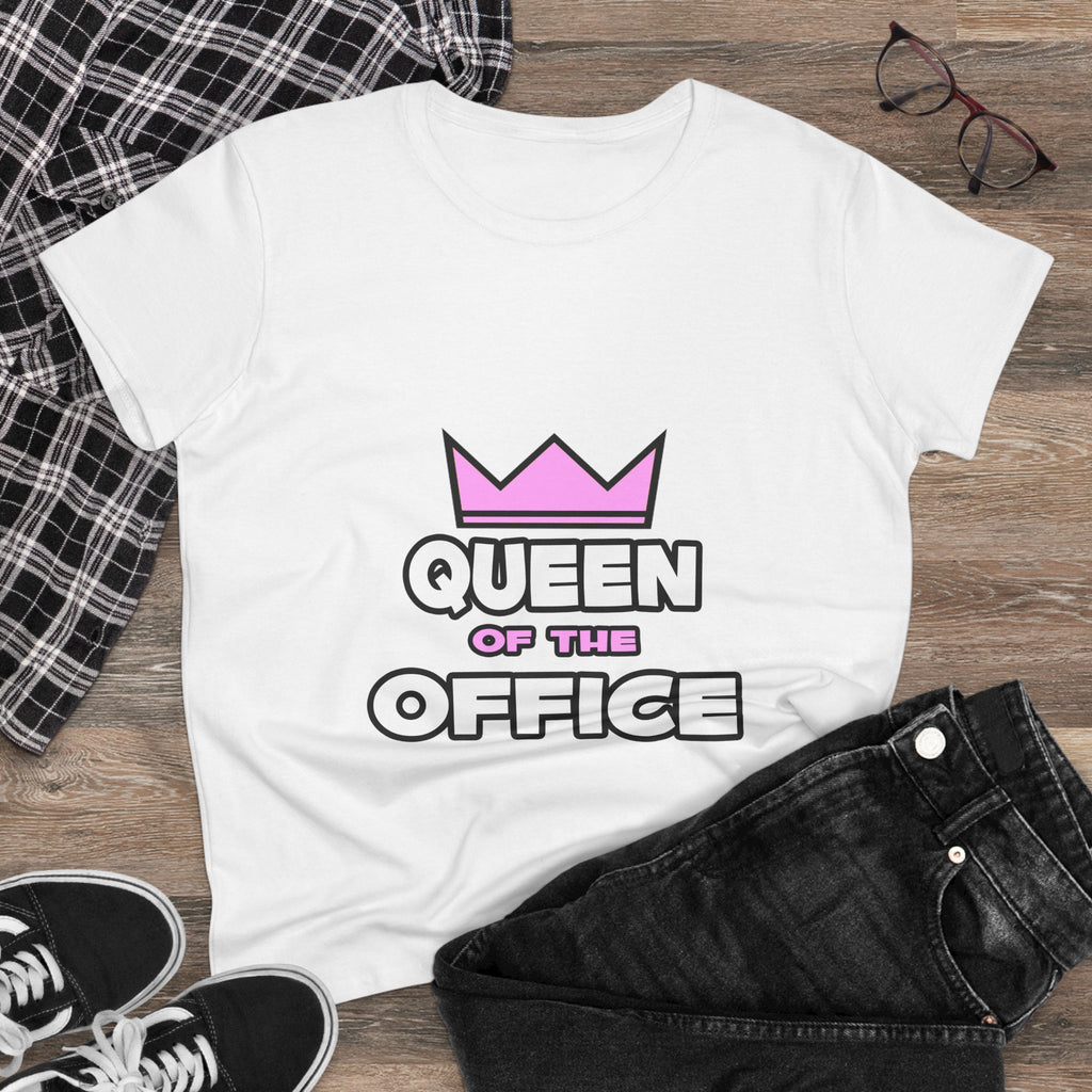 Queen of the Office - Women's Midweight Cotton Tee
