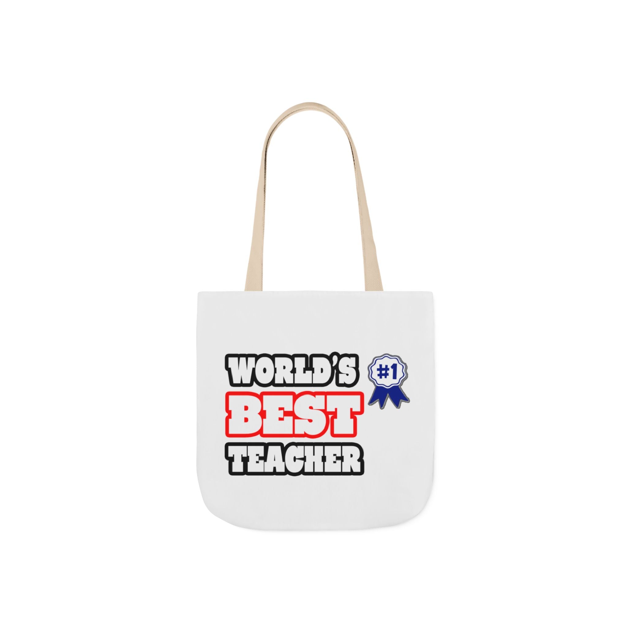 World's Best Teacher - Canvas Tote Bag, 5-Color Straps