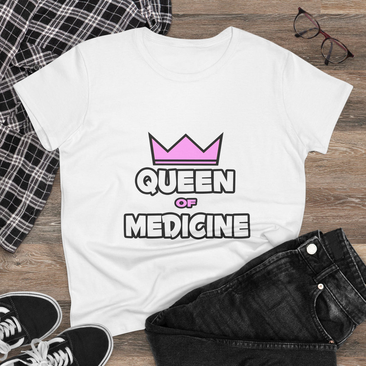 Queen of Medicine - Women's Midweight Cotton Tee