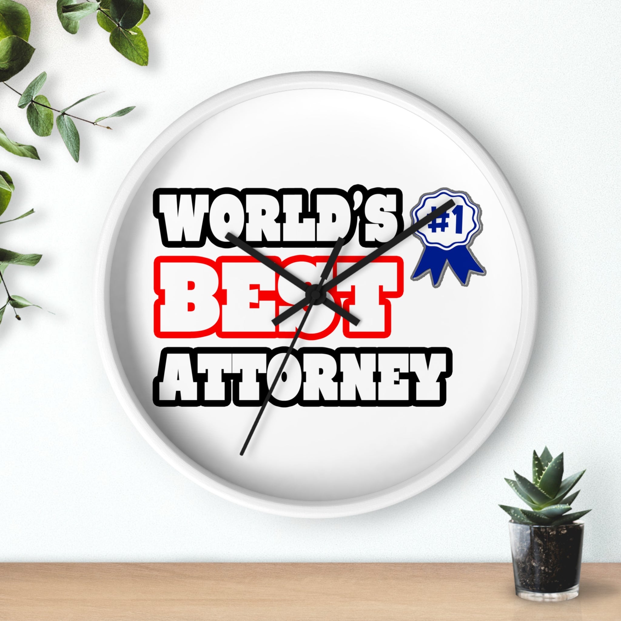 World's Best Attorney - Wall Clock