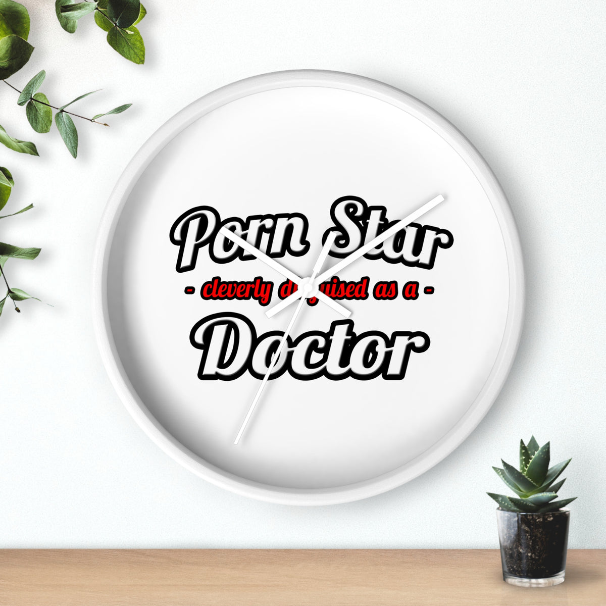 Porn Star...Doctor - Wall Clock