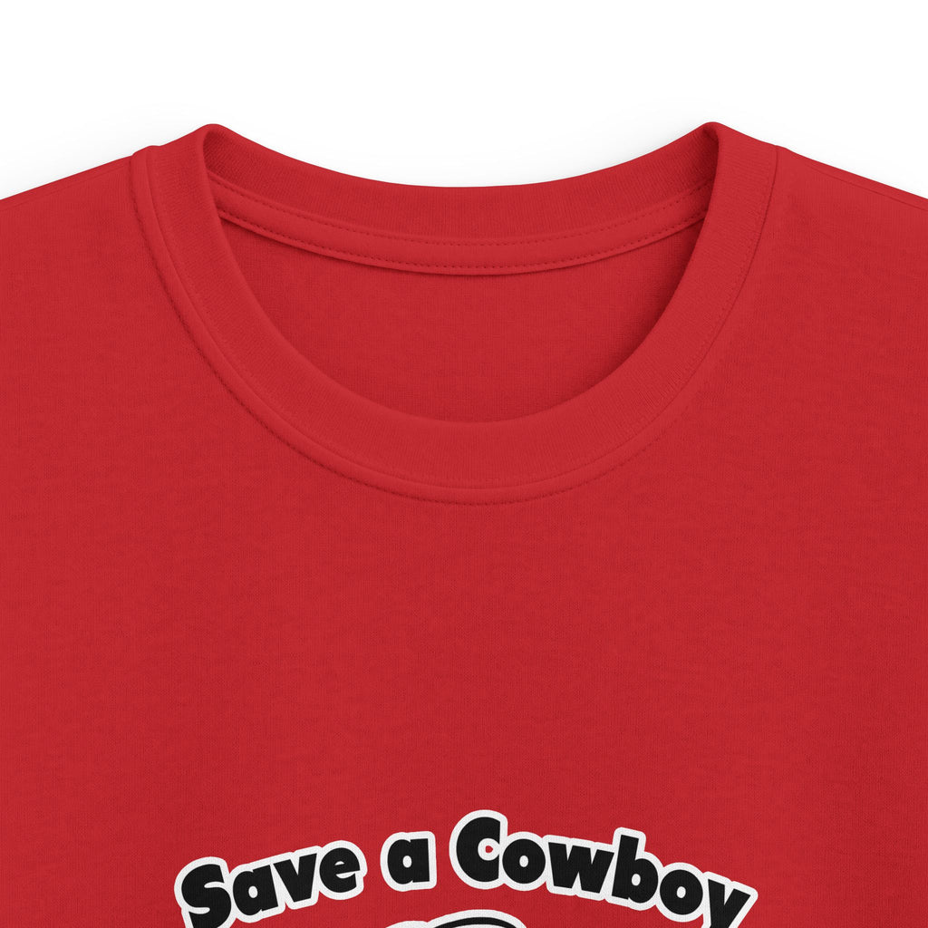 Save a Cowboy .... Ride a Bartender - Kids Softstyle Tee