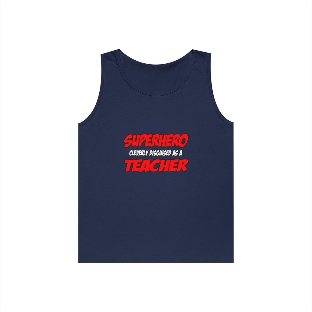 Superhero...Teacher - Unisex Heavy Cotton Tank Top