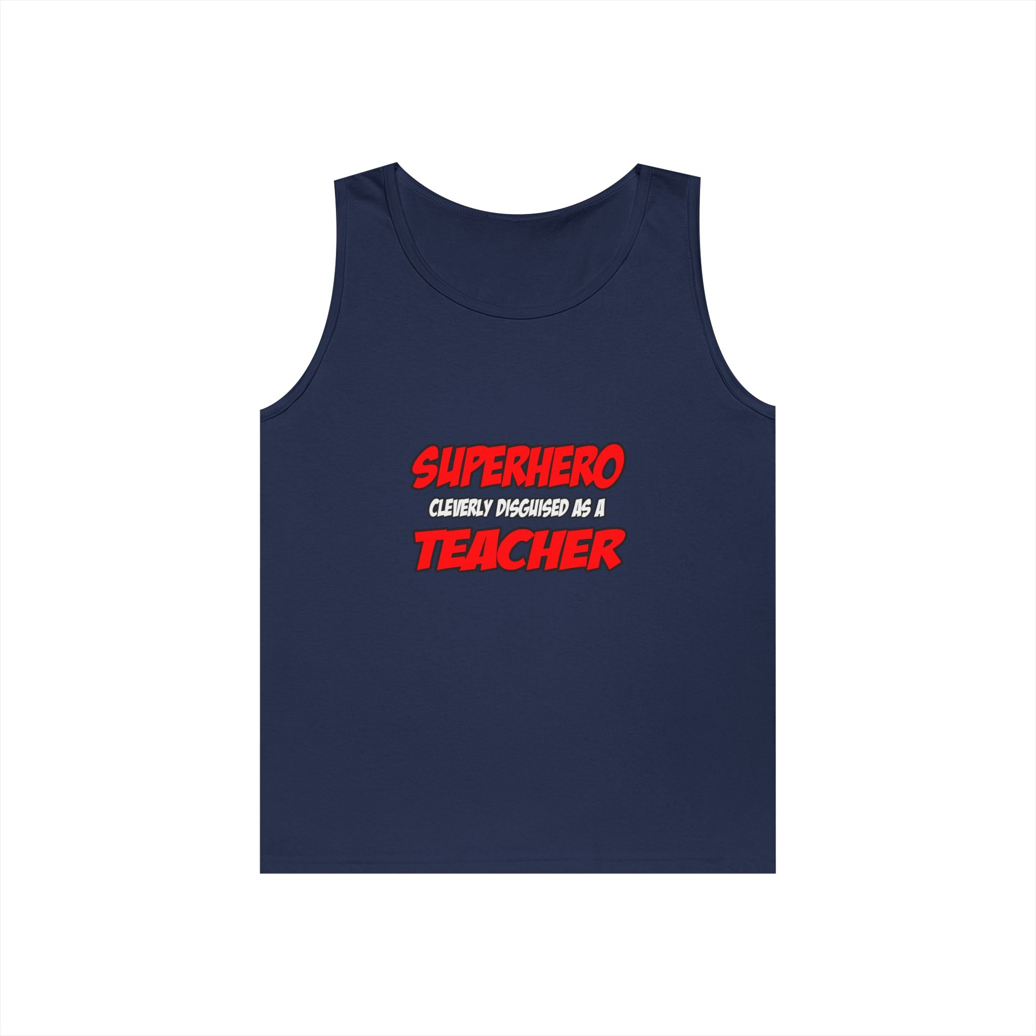 Superhero...Teacher - Unisex Heavy Cotton Tank Top