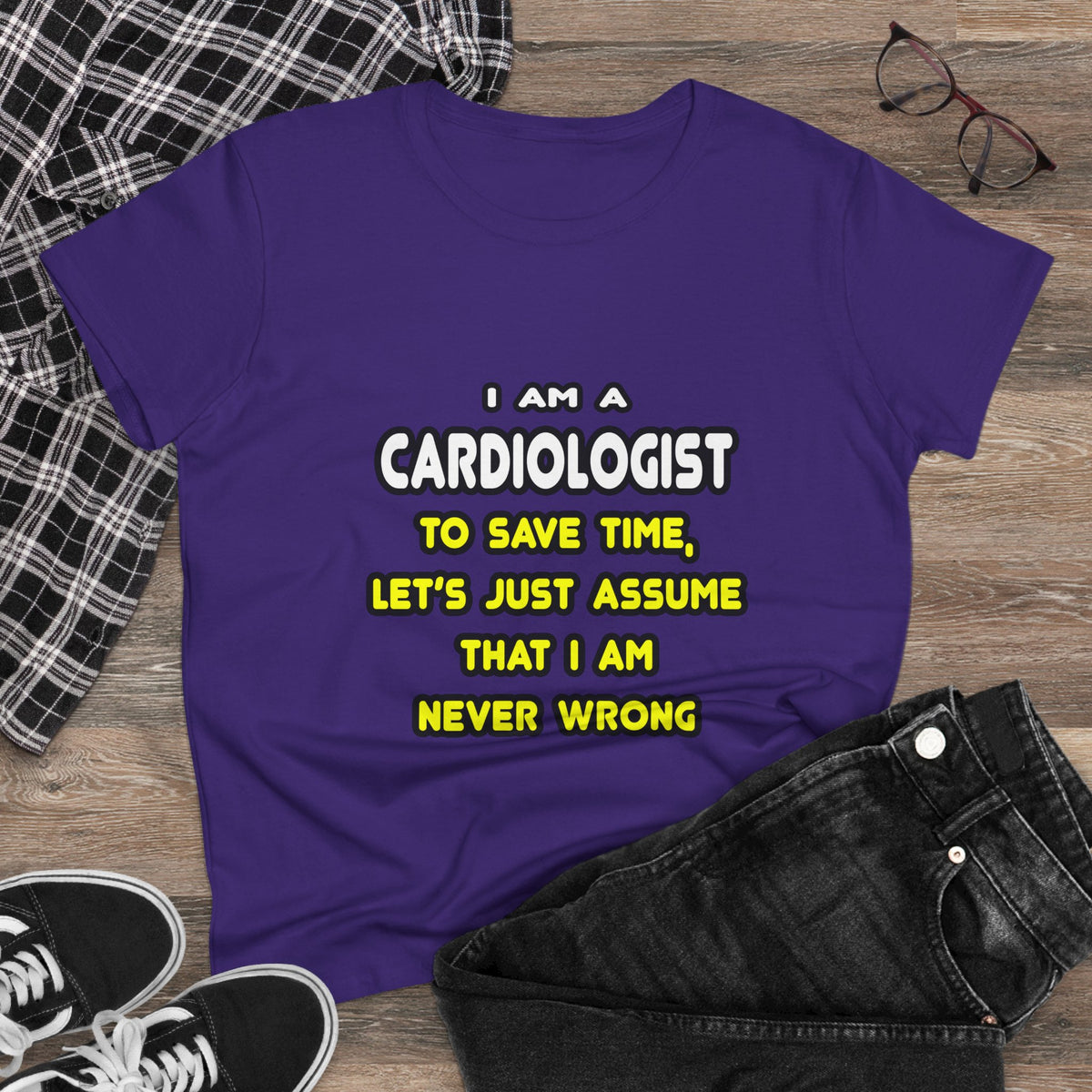 Funny Cardiologist T Shirts and Gifts - Women's Midweight Cotton Tee