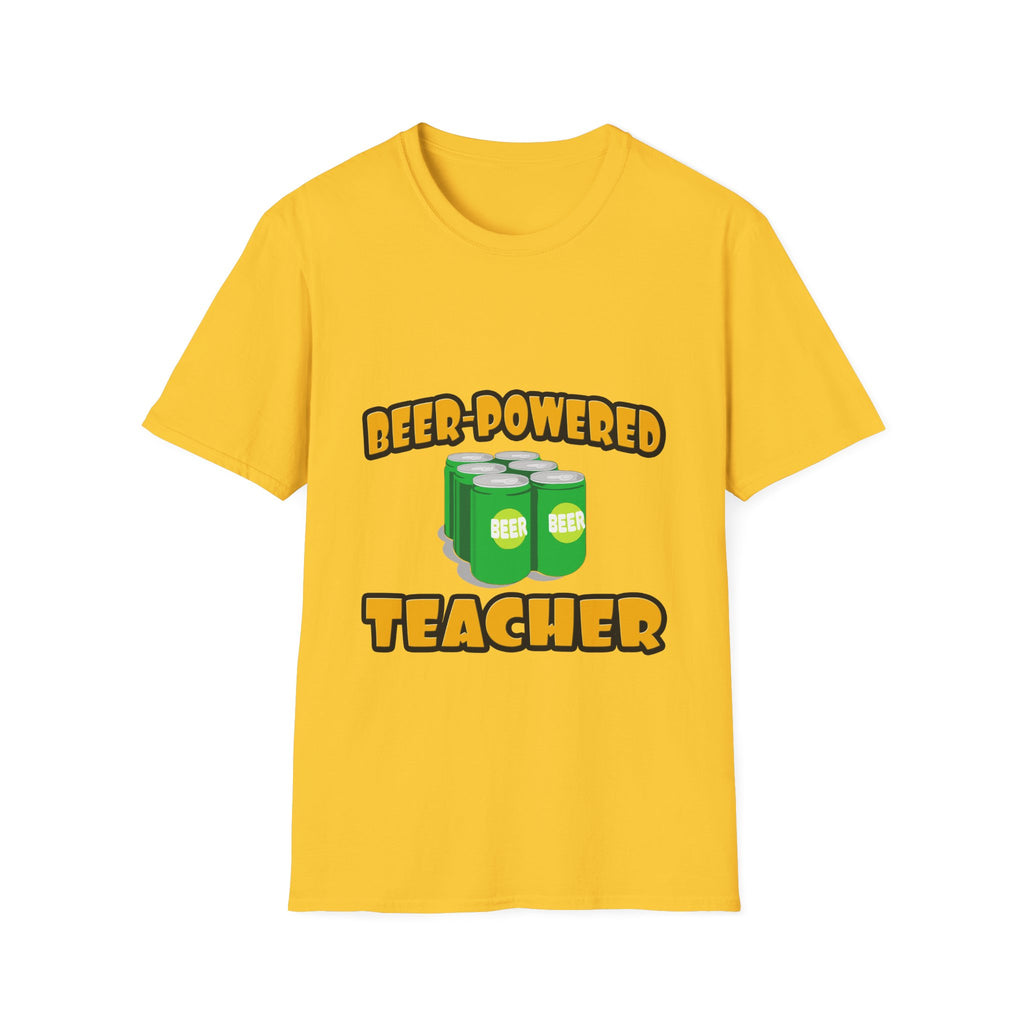 Beer Powered Teacher - Unisex Softstyle T-Shirt