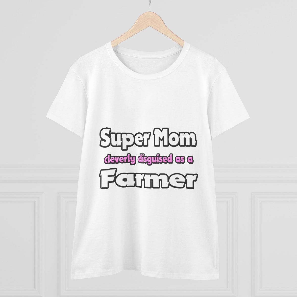 Super Mom ... Farmer - Women's Midweight Cotton Tee