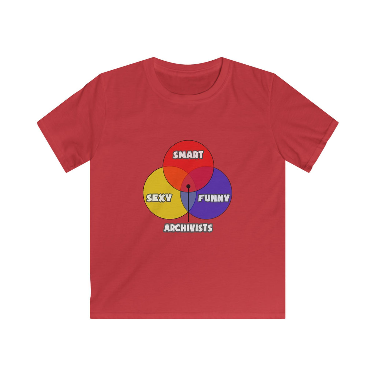 Venn Diagram .. Archivists - Kids Softstyle Tee