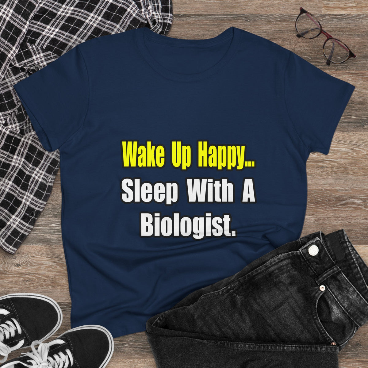 Sleep With Biologist - Women's Midweight Cotton Tee