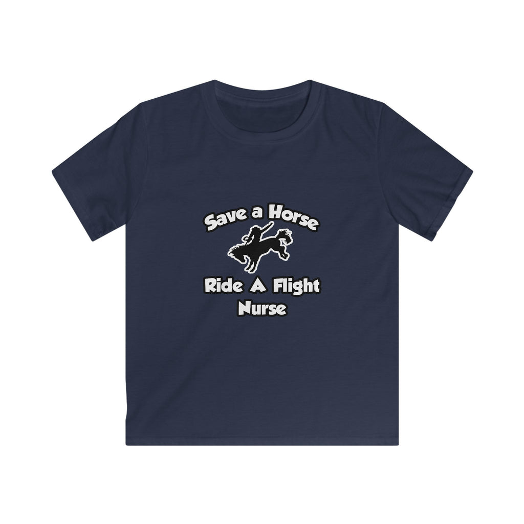 Save a Horse, Ride a Flight Nurse - Kids Softstyle Tee