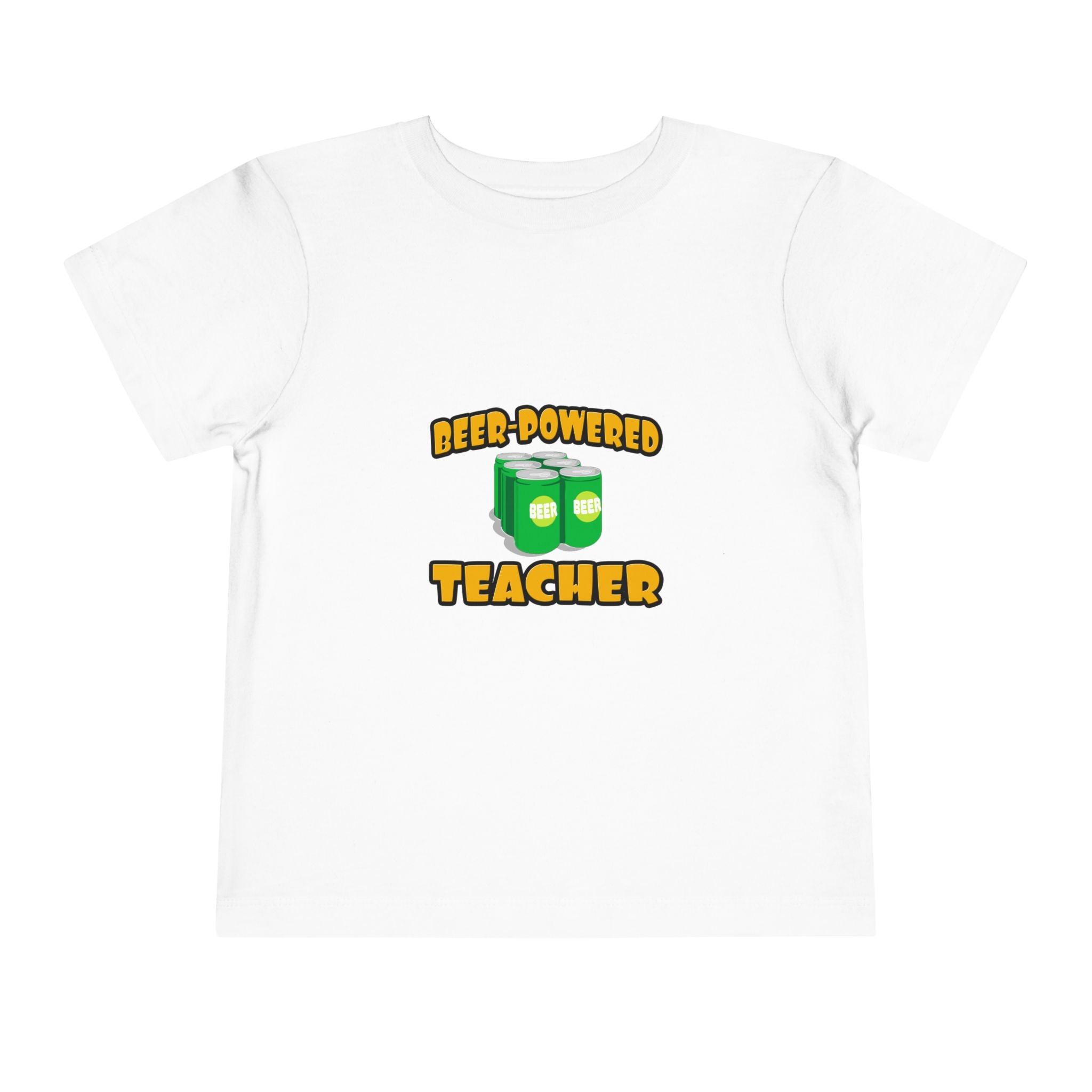 Beer Powered Teacher - Toddler Short Sleeve Tee