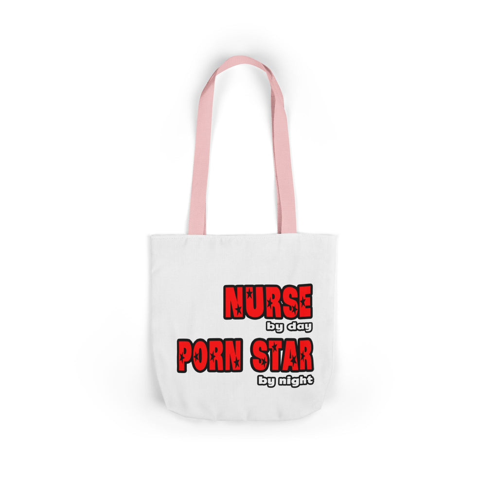 Nurse By Day...Porn Star By Night - Canvas Tote Bag, 5-Color Straps