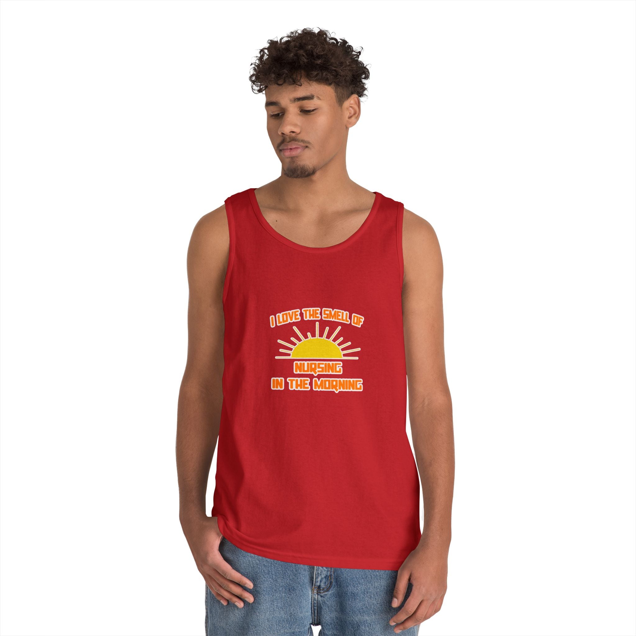 Smell of Nursing in the Morning - Unisex Heavy Cotton Tank Top