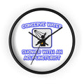 Conserve Water .. Shower With a Acupuncturist - Wall Clock