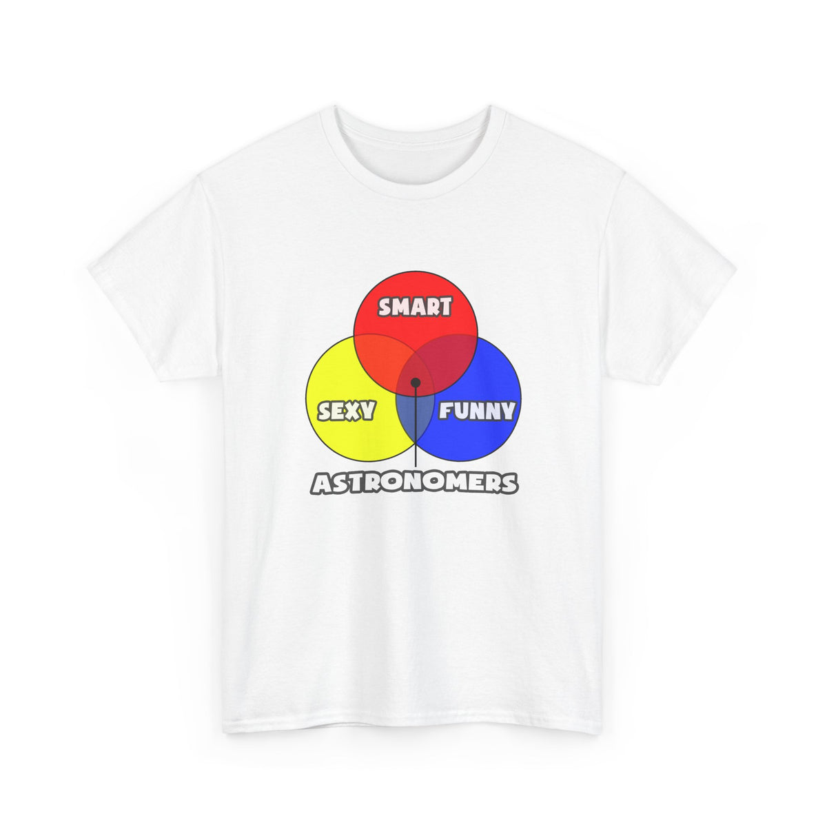 Venn Diagram .. Astronomers - Unisex Heavy Cotton Tee