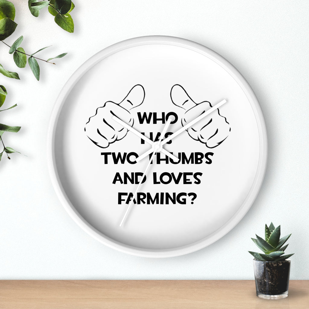 Two Thumbs and Loves Farming - Wall Clock