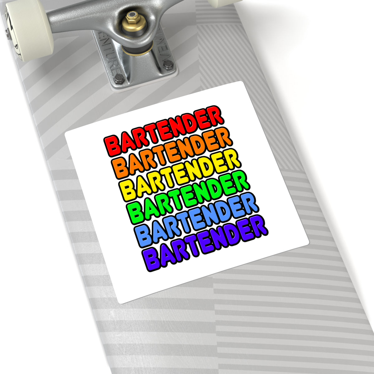 Rainbow Bartender - Square Stickers