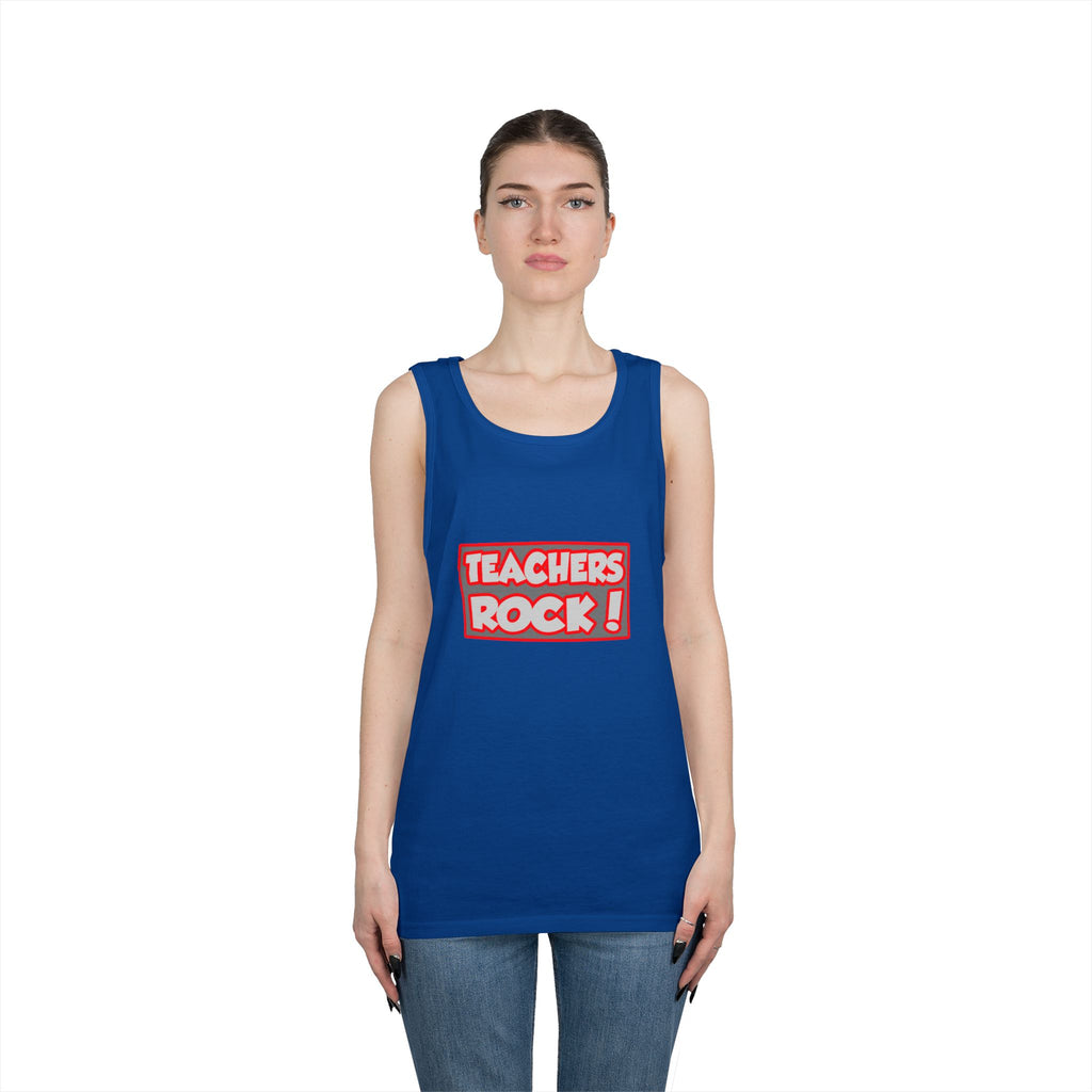 Teachers Rock! - Unisex Heavy Cotton Tank Top
