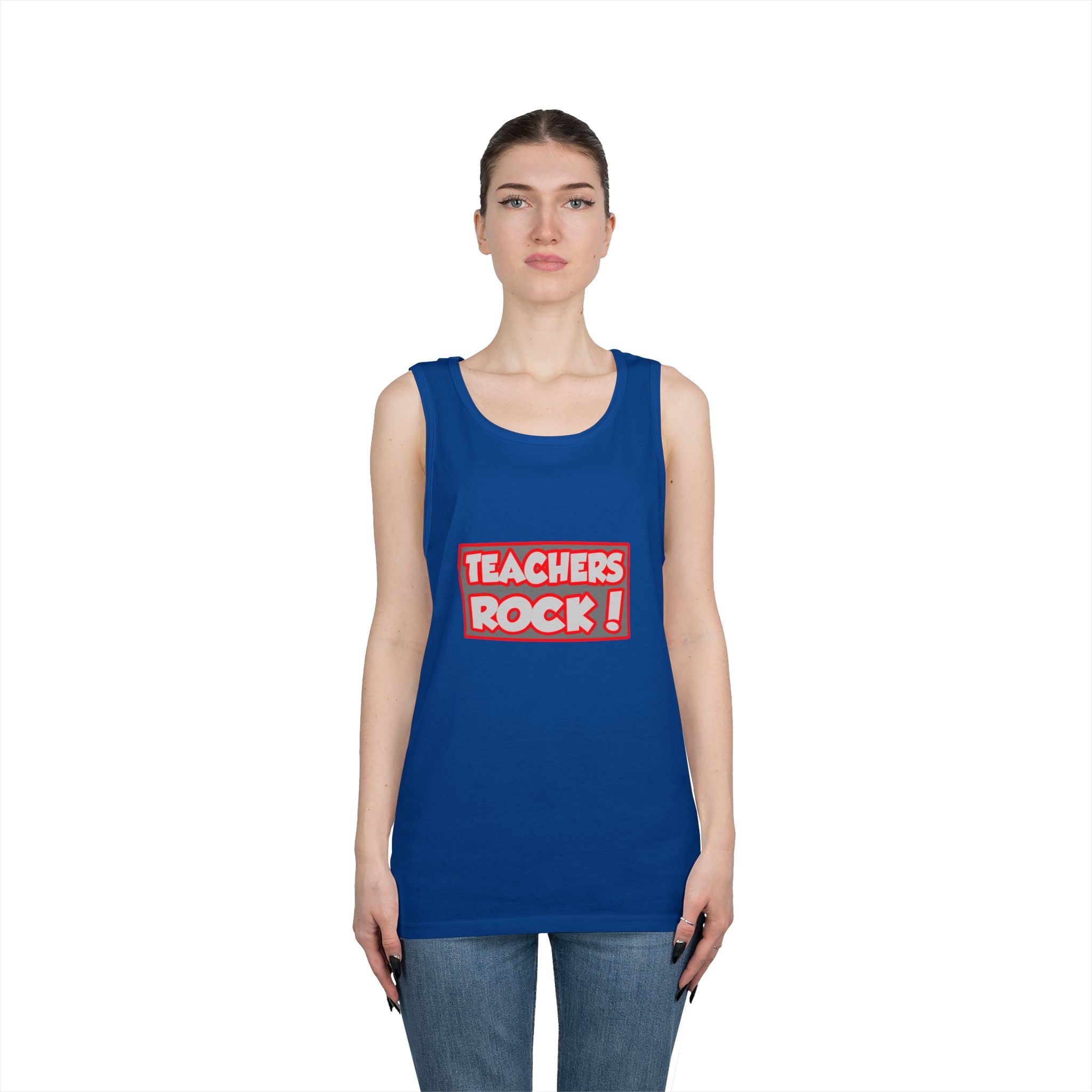 Teachers Rock! - Unisex Heavy Cotton Tank Top