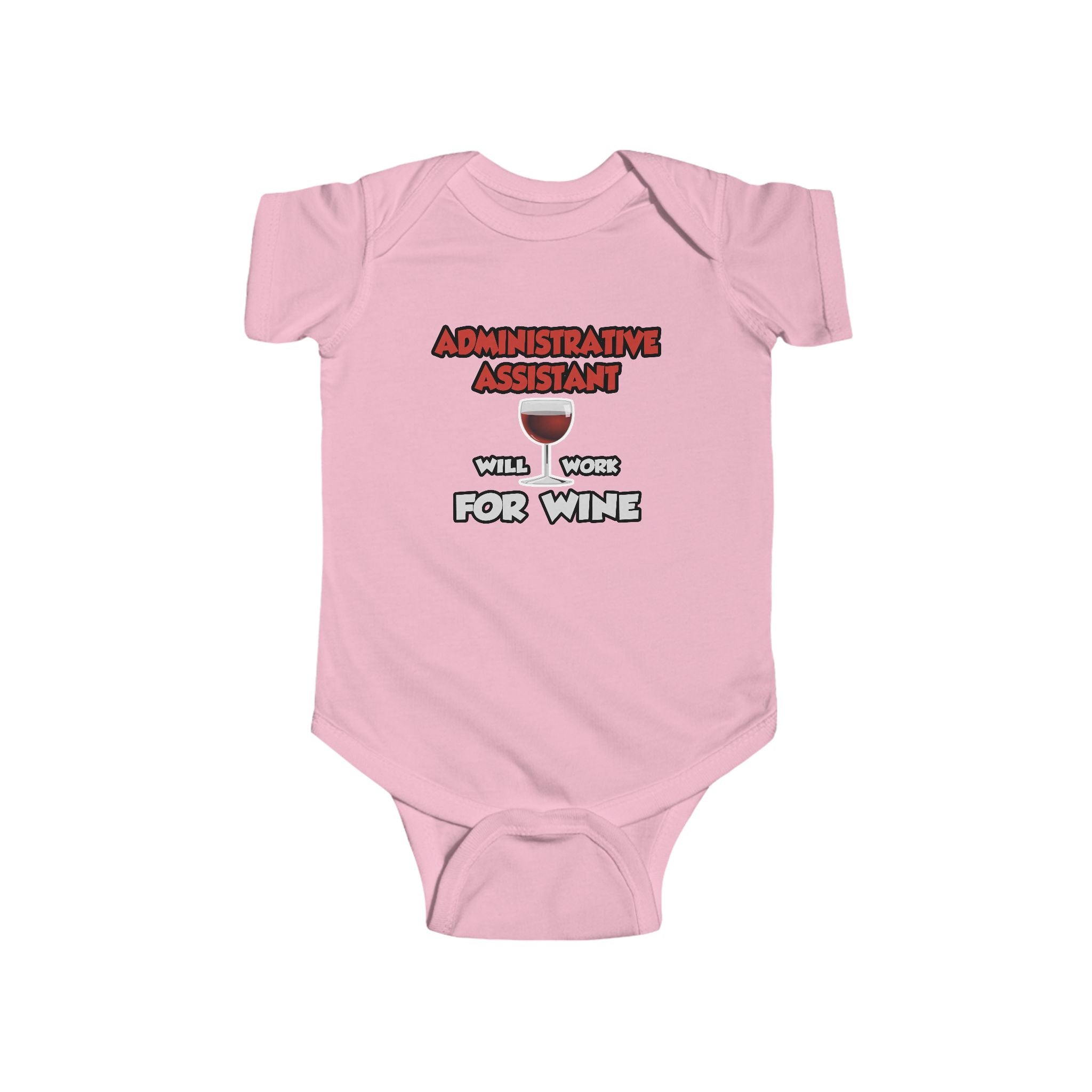 Admin Assistant ... Will Work For Wine - Infant Fine Jersey Bodysuit