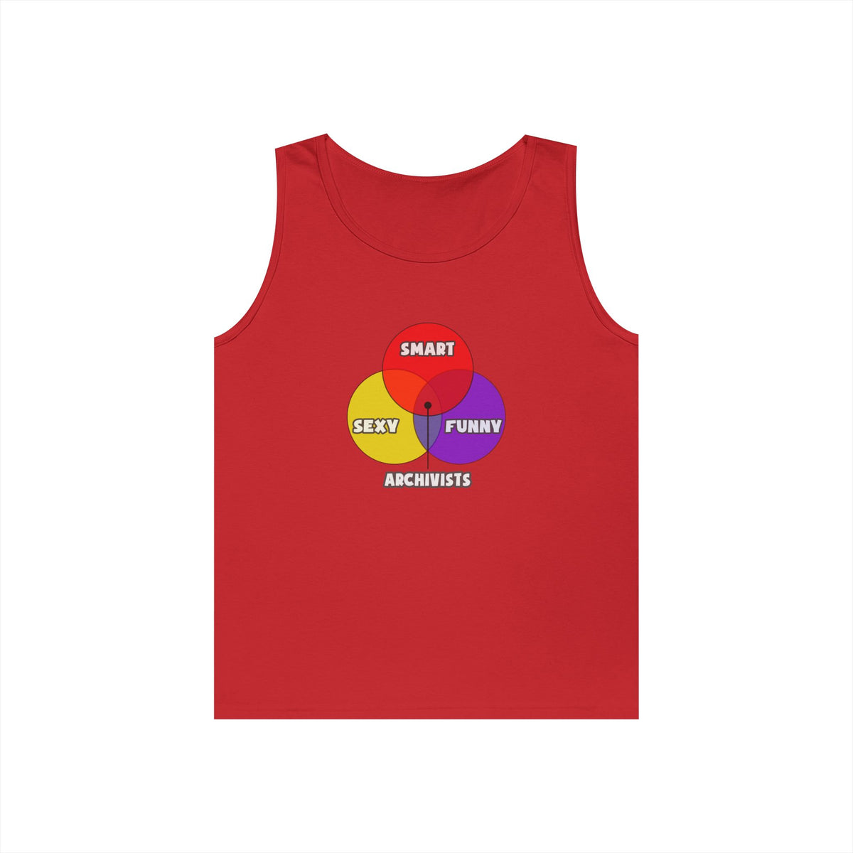 Venn Diagram .. Archivists - Unisex Heavy Cotton Tank Top
